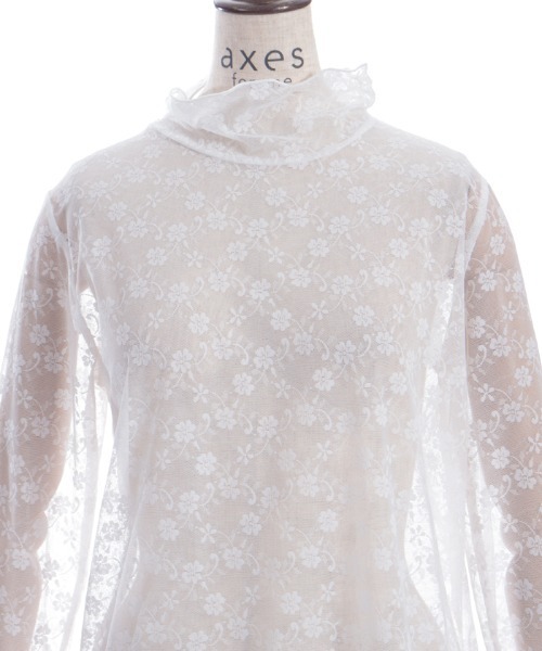 axes femme(アクシーズファム)の「花レースフレアシアーインナー(Tシャツ/カットソー・レディース・ブラック/ホワイト・FREE)」の21枚目の写真