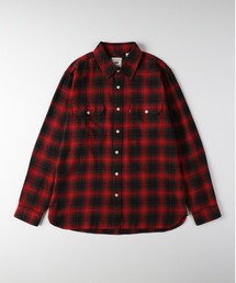 【Levi's】ワークシャツ (チェック柄/コットン/フロントポケット/通気性/耐久性/レイヤード/カジュアル/デイリーユース/リーバイス)