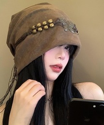 SHEPP（シープ）の「バタフライモチーフ タイダイビーニー（ニットキャップ/ビーニー）」