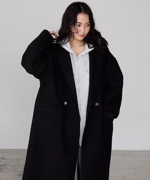 肉厚 オーバーサイズ ニット チェスターコート y2k セーター