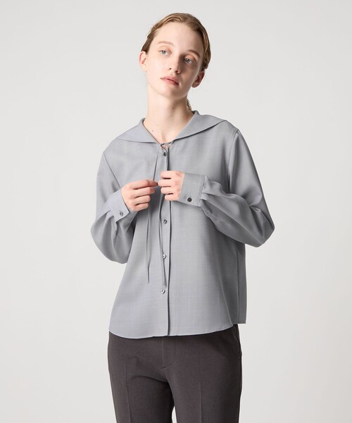 Steven Alan＞ツイル セーラー カラー ブラウス（シャツ/ブラウス