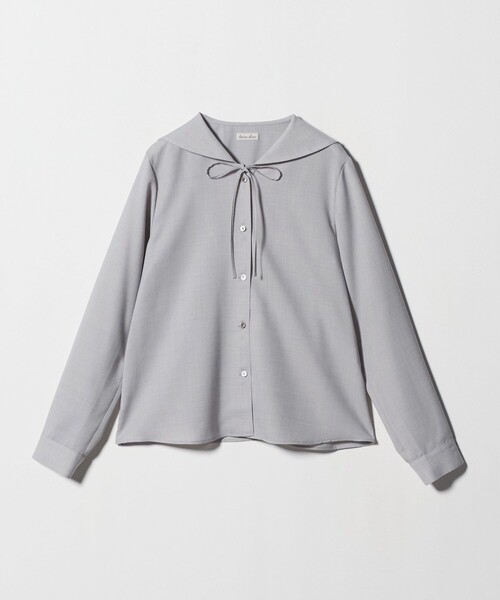 Steven Alan（スティーブンアラン）の「＜Steven Alan＞ツイル セーラー カラー ブラウス（シャツ/ブラウス・レディース・ライトグレー/オフホワイト・S/M）」の11枚目の写真