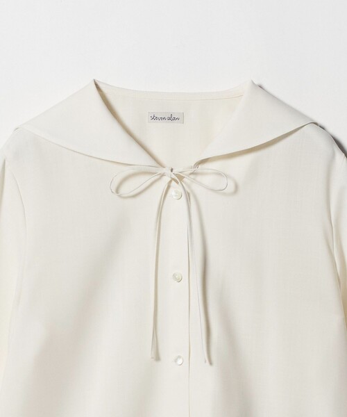 Steven Alan（スティーブンアラン）の「＜Steven Alan＞ツイル セーラー カラー ブラウス（シャツ/ブラウス・レディース・ライトグレー/オフホワイト・S/M）」の19枚目の写真