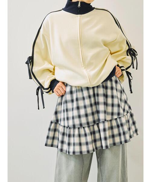 Coyseio チェック柄フリルスカート coyseio チェック柄フリルティアードスカート