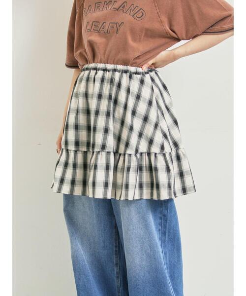SM2(エスエムツー)の「チェック柄フリルティアードミニスカート(スカート・レディース・ブラウン/ボルドー/オフホワイト・F)」の20枚目の写真