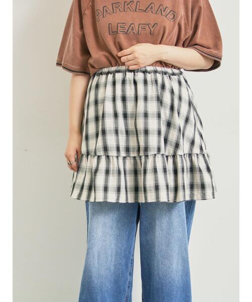 SM2(エスエムツー)の「チェック柄フリルティアードミニスカート(スカート・レディース・ブラウン/ボルドー/オフホワイト・F)」の21枚目の写真