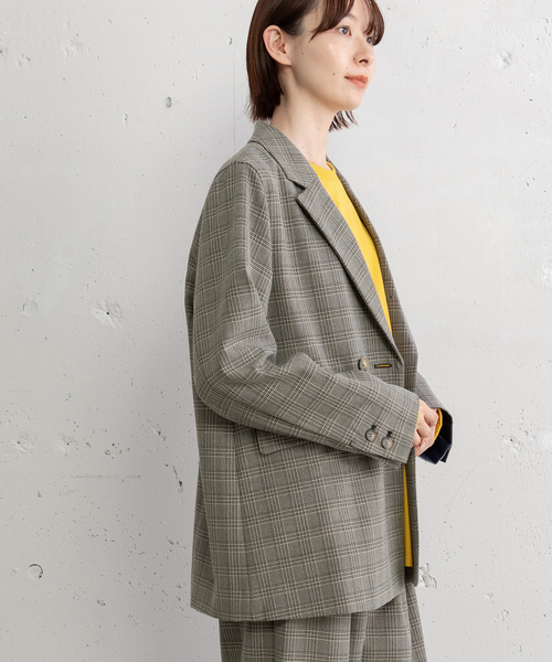 POU DOU DOU（プードゥドゥ）の「ダブルブレストテーラードジャケット（テーラードジャケット・レディース・ダークグレー/ネイビー/スミクロ・M）」の13枚目の写真