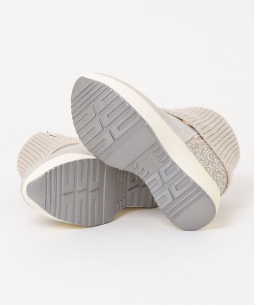 MUUM（ムーム）の「【MUUM】厚底インヒールニットブーツ（ブーツ・レディース・グレー/ブラック/アイボリー・M/L/LL/S）」の5枚目の写真