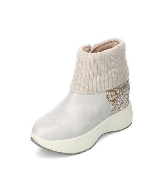 MUUM（ムーム）の「【MUUM】厚底インヒールニットブーツ（ブーツ・レディース・グレー/ブラック/アイボリー・M/L/LL/S）」の22枚目の写真