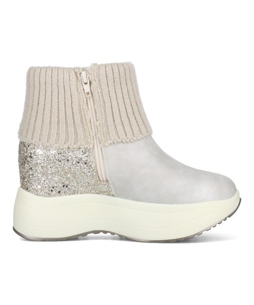 MUUM（ムーム）の「【MUUM】厚底インヒールニットブーツ（ブーツ・レディース・グレー/ブラック/アイボリー・M/L/LL/S）」の13枚目の写真