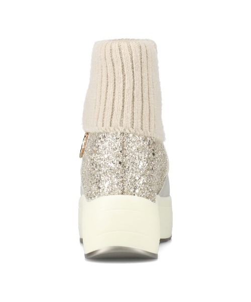 MUUM（ムーム）の「【MUUM】厚底インヒールニットブーツ（ブーツ・レディース・グレー/ブラック/アイボリー・M/L/LL/S）」の14枚目の写真