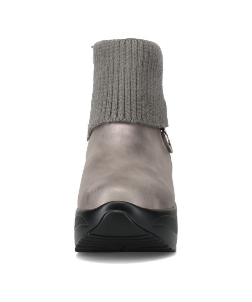 MUUM（ムーム）の「【MUUM】厚底インヒールニットブーツ（ブーツ・レディース・グレー/ブラック/アイボリー・M/L/LL/S）」の8枚目の写真