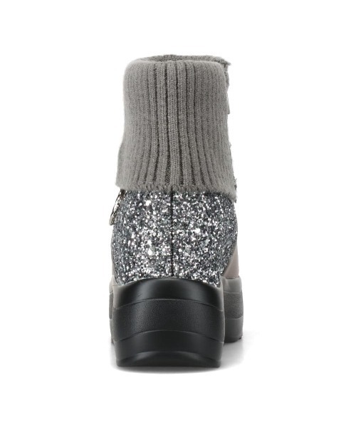 MUUM（ムーム）の「【MUUM】厚底インヒールニットブーツ（ブーツ・レディース・グレー/ブラック/アイボリー・M/L/LL/S）」の10枚目の写真