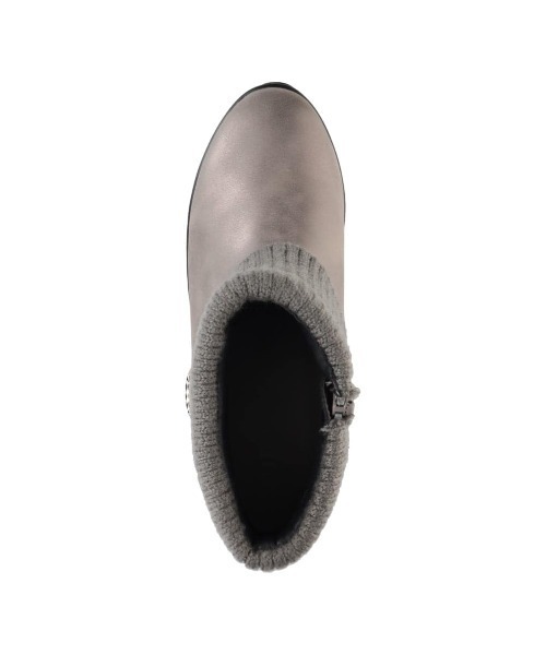 MUUM（ムーム）の「【MUUM】厚底インヒールニットブーツ（ブーツ・レディース・グレー/ブラック/アイボリー・M/L/LL/S）」の11枚目の写真