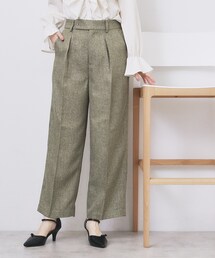 index | ツィード調ワイドストレートパンツ【洗濯機OK/防シワ】(その他パンツ)