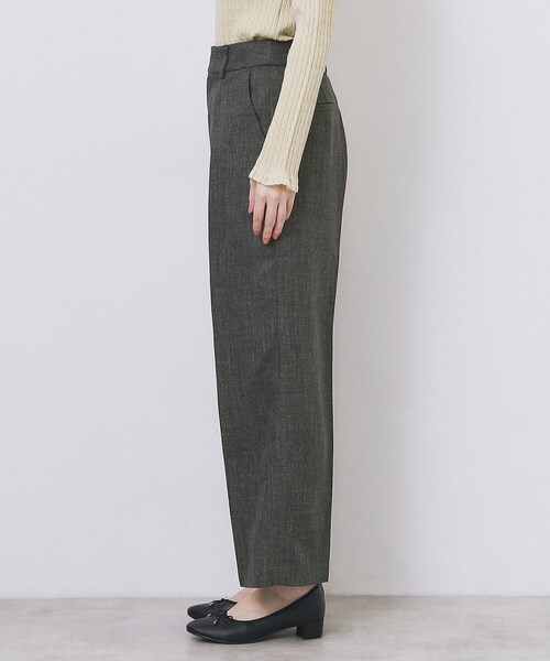 セール】ツィード調ワイドストレートパンツ【洗濯機OK/防シワ
