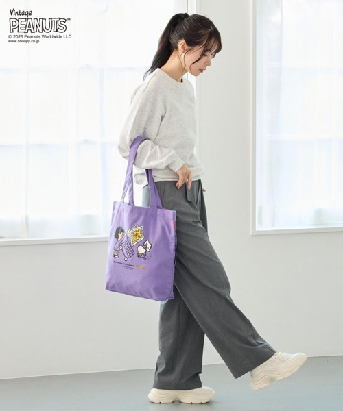 Vintage PEANUTS（ビンテージピーナッツ）の「ルートート / IP.トール.ピーナッツ-0T（トートバッグ・レディース・アイボリー/ベージュ/ミント/ブルー/パープル系その他/ピンク・FREE）」の18枚目の写真