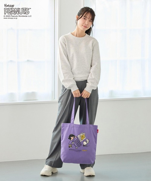 Vintage PEANUTS（ビンテージピーナッツ）の「ルートート / IP.トール.ピーナッツ-0T（トートバッグ・レディース・アイボリー/ベージュ/ミント/ブルー/パープル系その他/ピンク・FREE）」の19枚目の写真