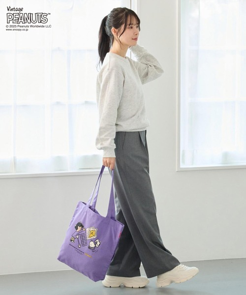Vintage PEANUTS（ビンテージピーナッツ）の「ルートート / IP.トール.ピーナッツ-0T（トートバッグ・レディース・アイボリー/ベージュ/ミント/ブルー/パープル系その他/ピンク・FREE）」の20枚目の写真