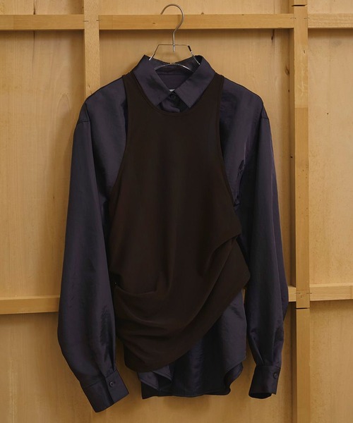 TODAYFUL(トゥデイフル)の「【TODAYFUL/トゥデイフル】2set Layered Shirts/レイヤードシャツ(シャツ/ブラウス・レディース・キナリ/インディゴブルー・FREE)」の3枚目の写真