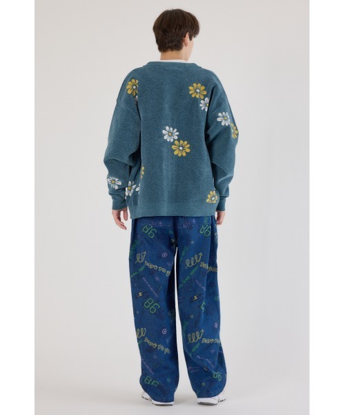 RODEO CROWNS WIDE BOWL(ロデオクラウンズワイドボウル)の「フォーリングフラワーニットカーディガン(カーディガン/ボレロ・メンズ・オフホワイト/ブラック/ダークブルー・LARGE/MEDIUM)」の15枚目の写真