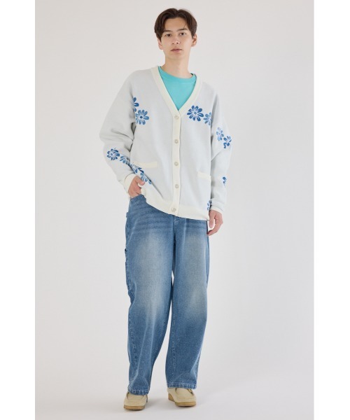 RODEO CROWNS WIDE BOWL(ロデオクラウンズワイドボウル)の「フォーリングフラワーニットカーディガン(カーディガン/ボレロ・メンズ・オフホワイト/ブラック/ダークブルー・LARGE/MEDIUM)」の20枚目の写真