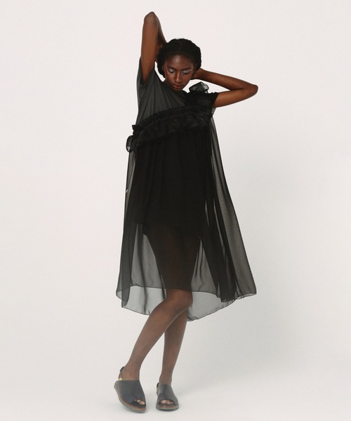 bedsidedrama（ベットサイドドラマ）の「Tutu Frill Tee Dress（ワンピース・レディース・ホワイト/ブラック・1）」の2枚目の写真