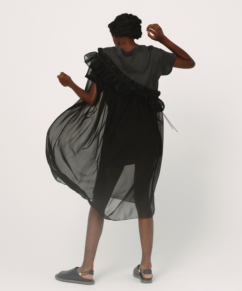 bedsidedrama（ベットサイドドラマ）の「Tutu Frill Tee Dress（ワンピース・レディース・ホワイト/ブラック・1）」の6枚目の写真