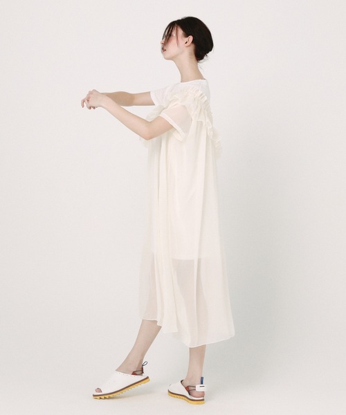 bedsidedrama（ベットサイドドラマ）の「Tutu Frill Tee Dress（ワンピース・レディース・ホワイト/ブラック・1）」の9枚目の写真