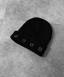 jiasecond.（ジアセカンド）の「【jiasecond.】ハトメリブビーニー / 帽子 ニット帽 ビーニー ハトメ ロック グランジ ブラック ZOZOTOWN限定（ニットキャップ/ビーニー）」