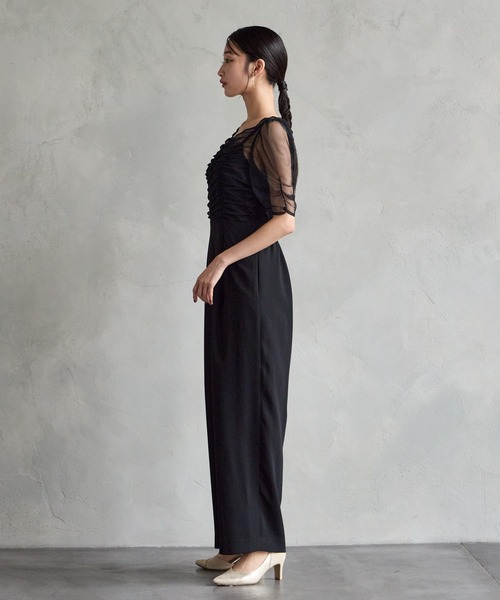 AIMER(エメ)の「ギャザーチュールオールインワンパンツパーティードレス 結婚式 お呼ばれ ドレス 20代 30代 40代(パンツドレス・レディース・グレー/ブラック/ブラウン・MEDIUM)」の13枚目の写真