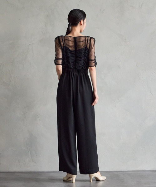 AIMER(エメ)の「ギャザーチュールオールインワンパンツパーティードレス 結婚式 お呼ばれ ドレス 20代 30代 40代(パンツドレス・レディース・グレー/ブラック/ブラウン・MEDIUM)」の14枚目の写真