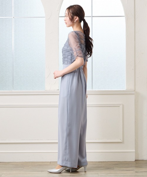AIMER(エメ)の「ギャザーチュールオールインワンパンツパーティードレス 結婚式 お呼ばれ ドレス 20代 30代 40代(パンツドレス・レディース・グレー/ブラック/ブラウン・MEDIUM)」の7枚目の写真
