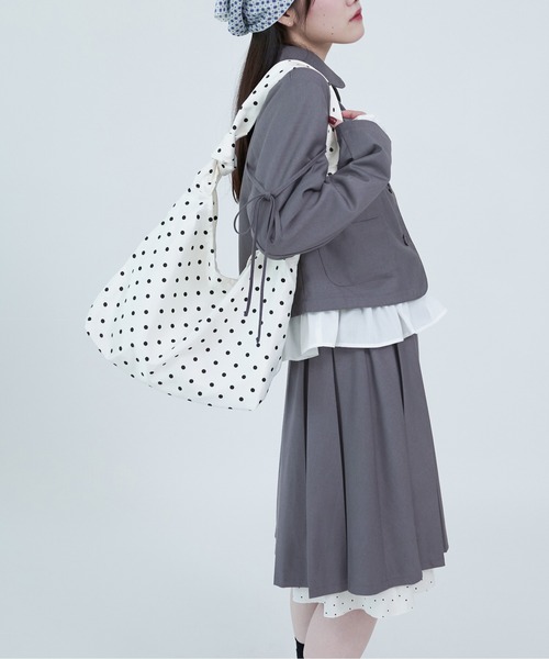 apres jour mignon(アプレジュールミニョン)の「multiway dots bag/マルチウェイドットバッグ(ハンドバッグ・レディース・ブラック/オフホワイト・ONESIZE)」の3枚目の写真