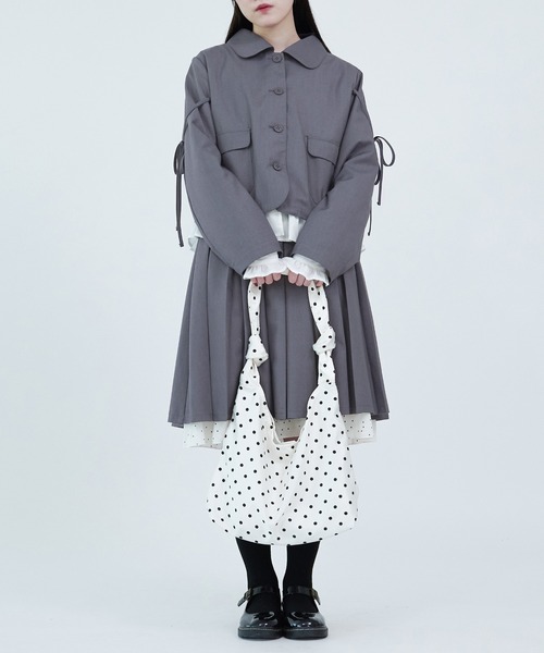 apres jour mignon(アプレジュールミニョン)の「multiway dots bag/マルチウェイドットバッグ(ハンドバッグ・レディース・ブラック/オフホワイト・ONESIZE)」の4枚目の写真