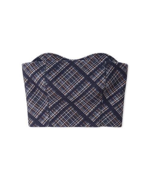 LILY BROWN（リリーブラウン）の「ウーリーチェックプリントビスチェ（その他トップス・レディース・グレイッシュベージュ/ネイビー/イエロー・1/0）」の17枚目の写真