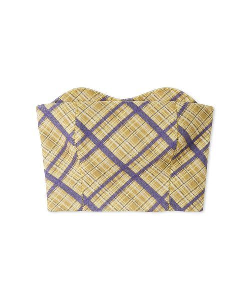 LILY BROWN（リリーブラウン）の「ウーリーチェックプリントビスチェ（その他トップス・レディース・グレイッシュベージュ/ネイビー/イエロー・1/0）」の19枚目の写真