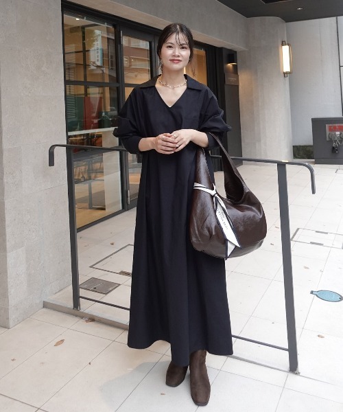 スキッパー衿マキシワンピース（ワンピース）｜CORNERS（コーナーズ