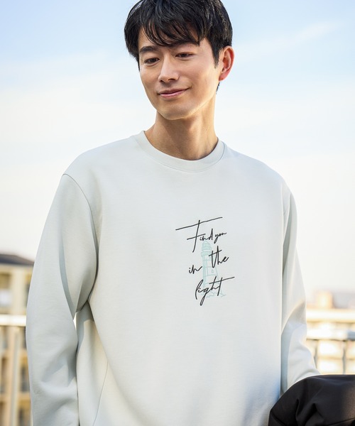 GLOBAL WORK（グローバルワーク）の「ライトクッションクルーネック/ロゴ/580440（Tシャツ/カットソー・メンズ・グレー/ワインレッド/ホワイト系6/ネイビー/カーキ/ライトベージュ/ホワイト/チャコールグレー/ホワイト系7/ダークグレー/オフホワイト/グレー系その他6/その他・XX-LARGE/X-LARGE/MEDIUM/3XL/LARGE/SMALL/X-SMALL）」の2枚目の写真