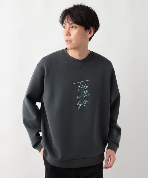 GLOBAL WORK（グローバルワーク）の「ライトクッションクルーネック/ロゴ/580440（Tシャツ/カットソー・メンズ・グレー/ワインレッド/ホワイト系6/ネイビー/カーキ/ライトベージュ/ホワイト/チャコールグレー/ホワイト系7/ダークグレー/オフホワイト/グレー系その他6/その他・XX-LARGE/X-LARGE/MEDIUM/3XL/LARGE/SMALL/X-SMALL）」の5枚目の写真