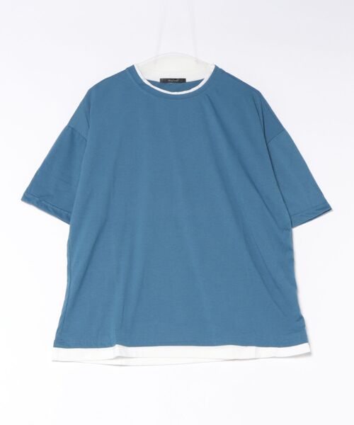 ARCHIVER(アーカイバ)の「【RES】フェイクレイヤードTシャツ(Tシャツ/カットソー・メンズ・ブルー・X-LARGE)」の1枚目の写真