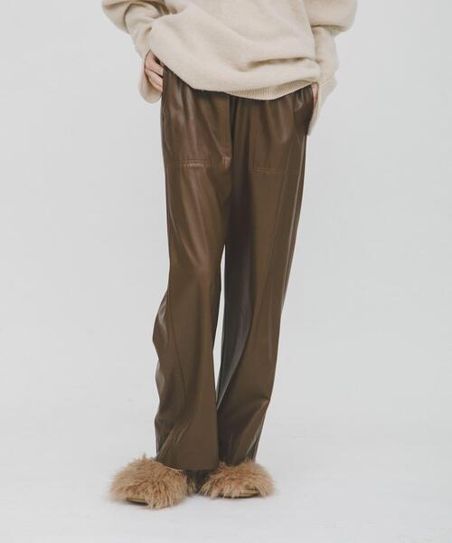 LAATO（ラート）の「easy stitch pants（その他パンツ・レディース・オフホワイト/ブラック/ダークブラウン・FREE）」の5枚目の写真