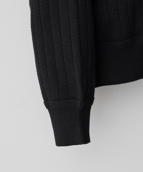 WIDE RIB SHORT NECK ZIP KNIT（ニット/セーター）｜WYM LIDNM（ウィム