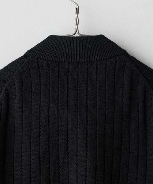 WIDE RIB SHORT NECK ZIP KNIT（ニット/セーター）｜WYM LIDNM（ウィム