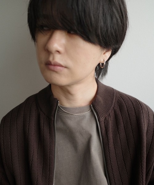 WYM LIDNM(ウィム バイ リドム)の「WIDE RIB SHORT NECK ZIP KNIT(ニット/セーター・メンズ・ライトグレー/ダークブラウン/ブラック・S/M/L)」の15枚目の写真