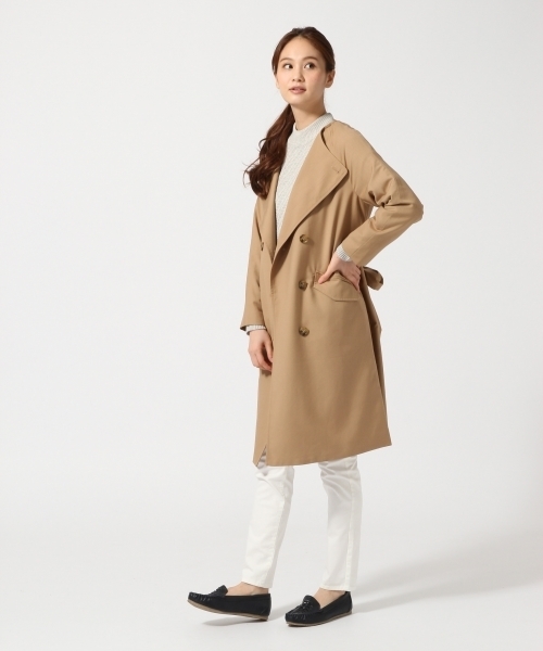 GLOBAL WORK（グローバルワーク）の「5ゲージナナメガラニットプルオーバー/705500（ニット/セーター・レディース・ライトブルー/グレー/ホワイト/ピンク/ネイビー・LARGE/SMALL/MEDIUM）」の16枚目の写真