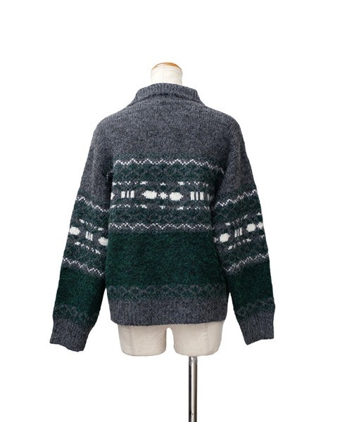 セール】【レトロムード漂うフェアアイル柄】ノルディック柄ハーフ