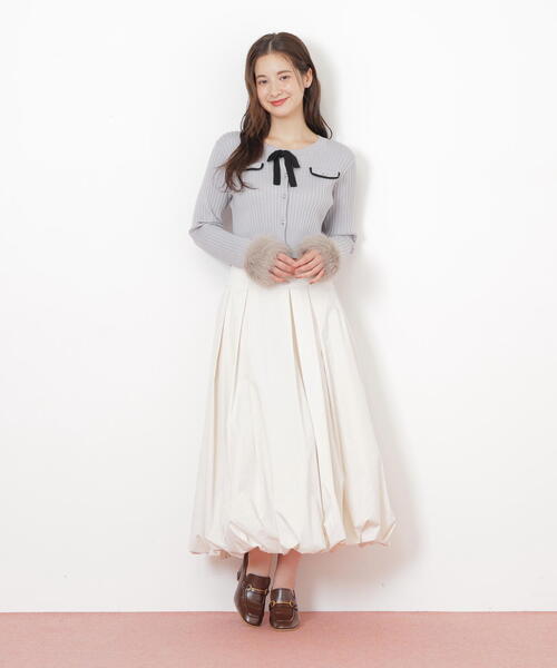 袖フェイクファーカーデトップス ◇袖フェイクファーカーデトップス（ニット/セーター）｜JILL by JILL