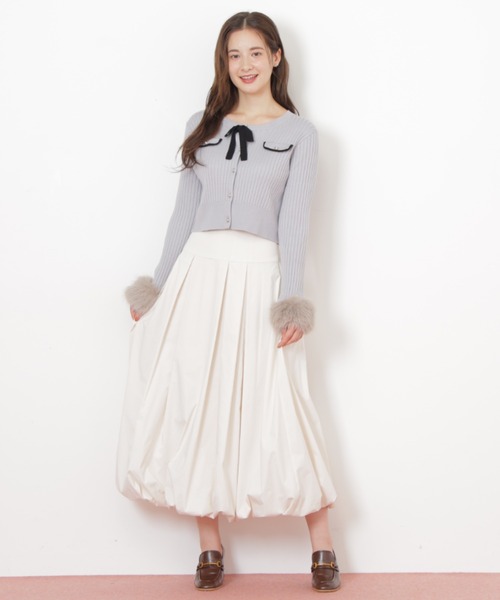 ◇袖フェイクファーカーデトップス（ニット/セーター）｜JILL by JILL