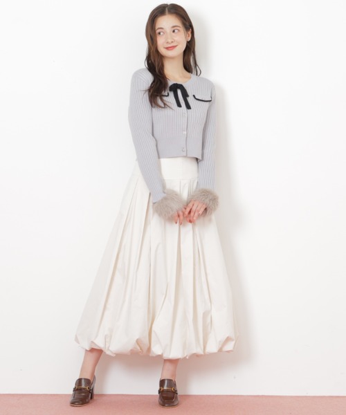 ◇袖フェイクファーカーデトップス（ニット/セーター）｜JILL by JILL